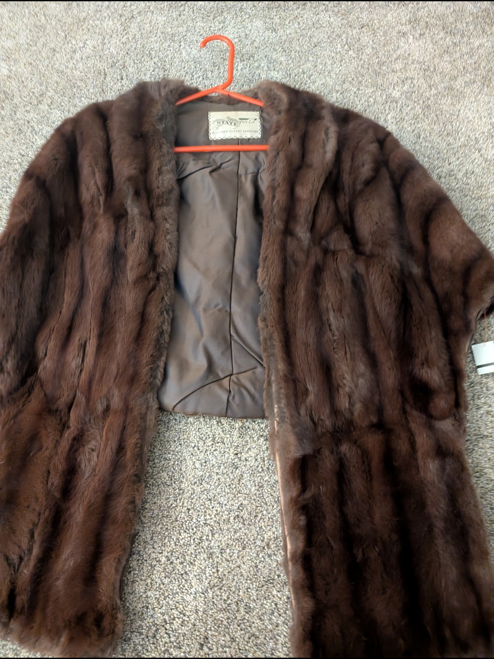 Ladies Vintage Brown Authentic Mink Fur Coat